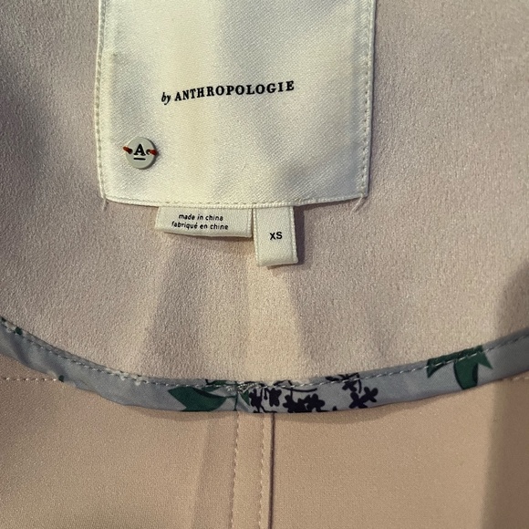 Anthropologie Very Pale Pink Faux Suede Jacket Size XS - Picture 2 of 4